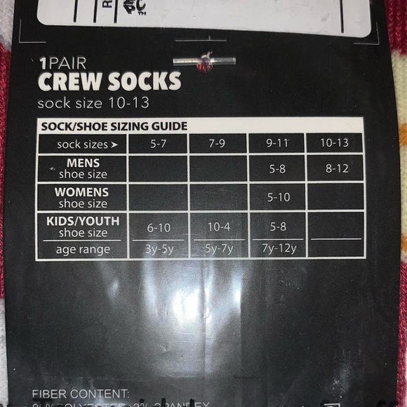 Maroon Take-Out Crew Socks - Picture 4 of 4